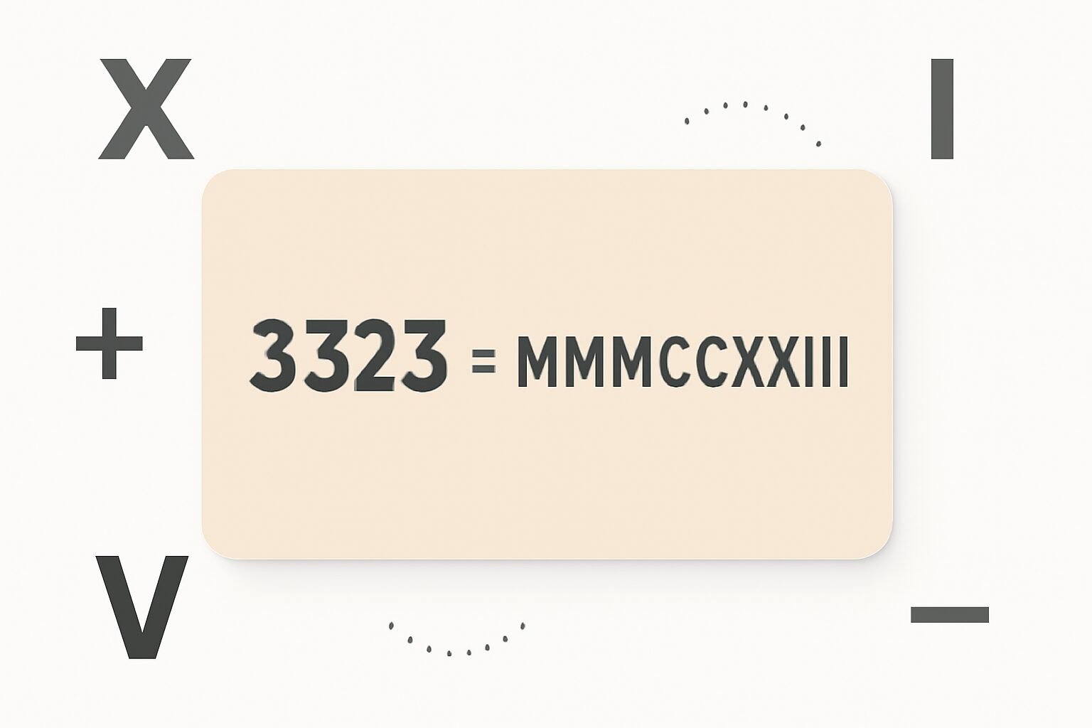 Roman Numerals: 3323