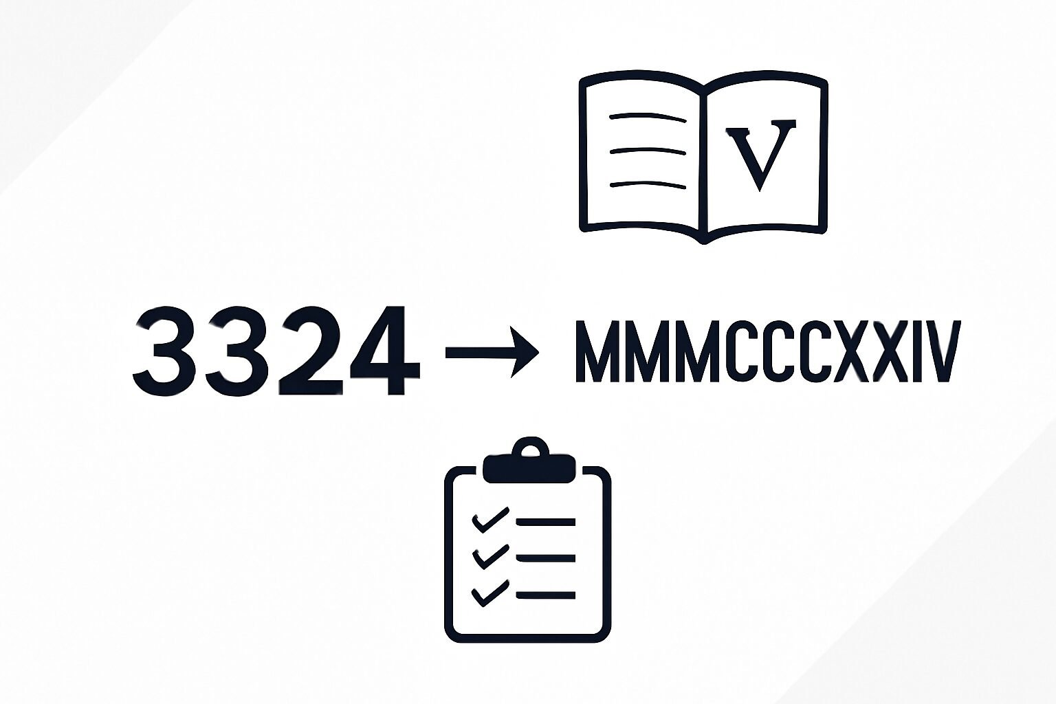Roman Numerals: 3324