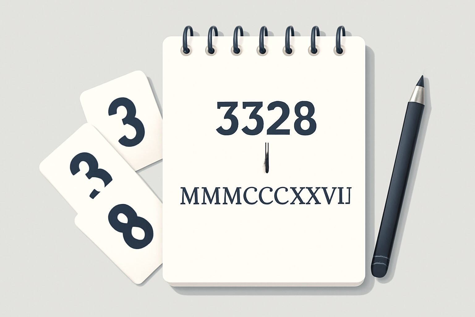 Roman Numerals: 3328