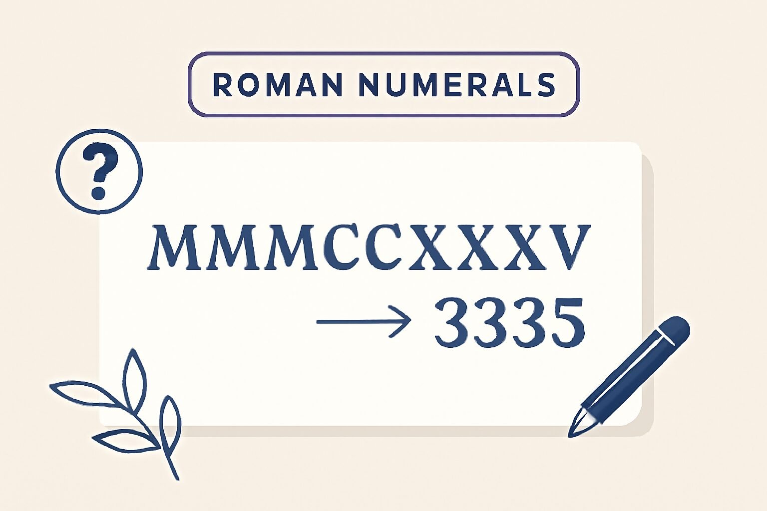 Roman Numerals: 3335