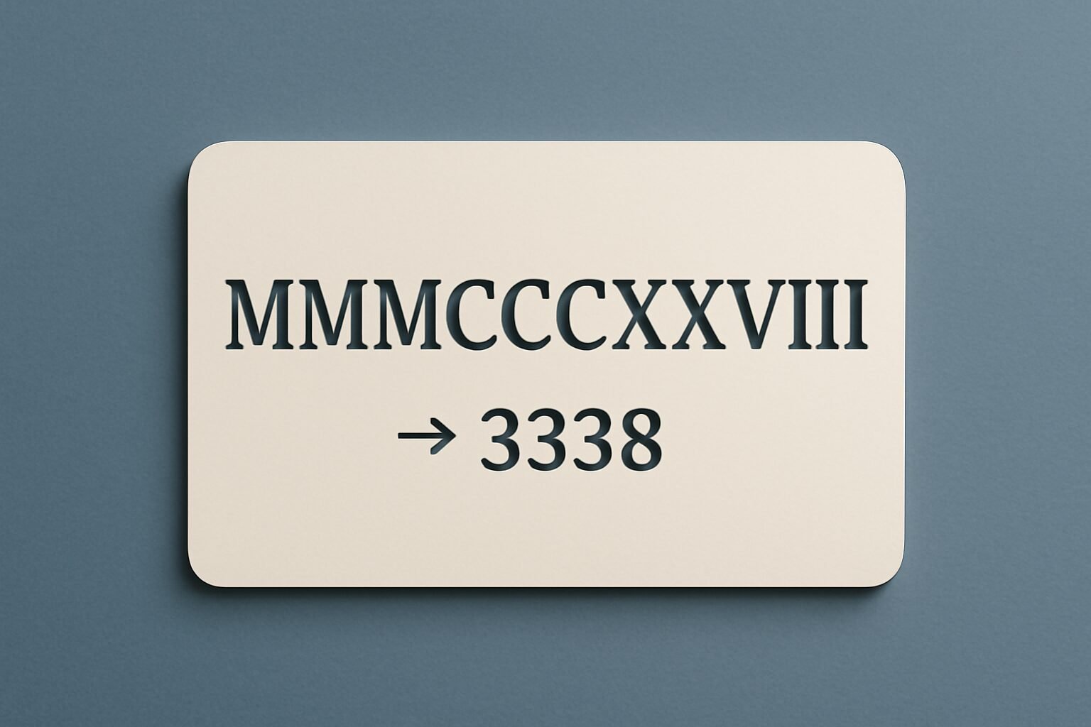 Roman Numerals: 3338