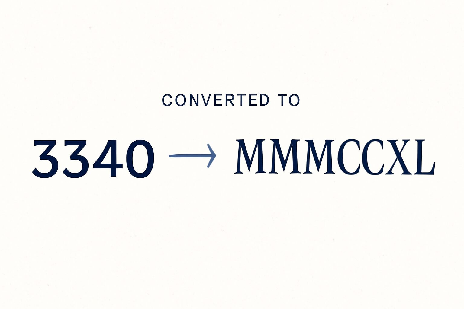 Roman Numerals: 3340