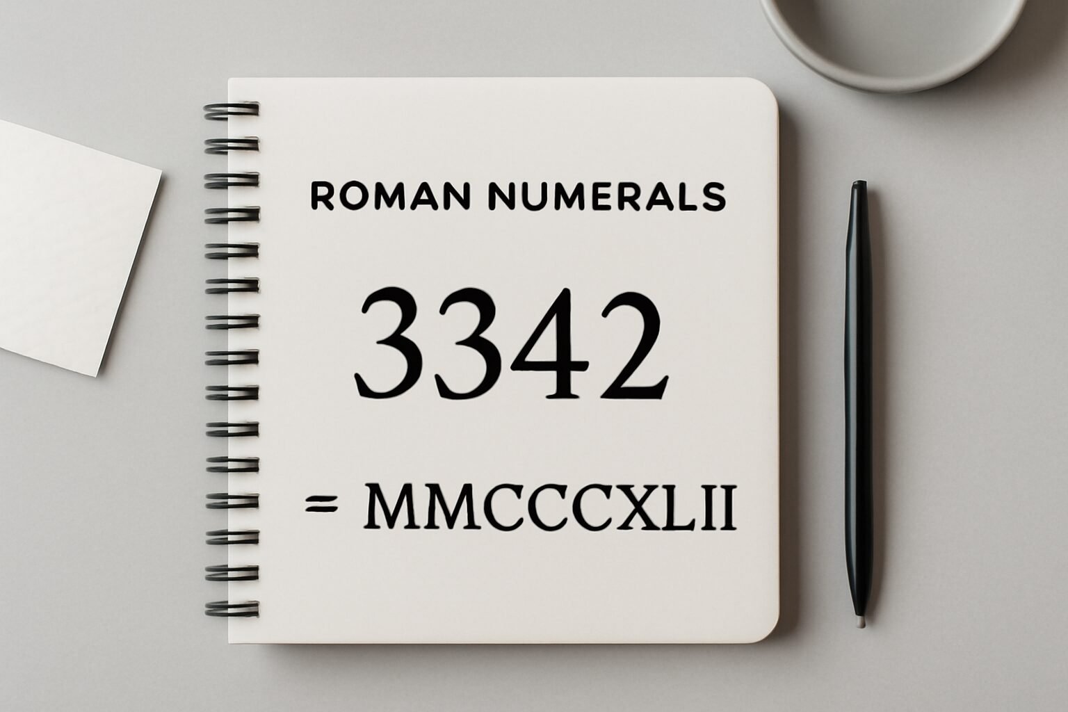 Roman Numerals: 3342