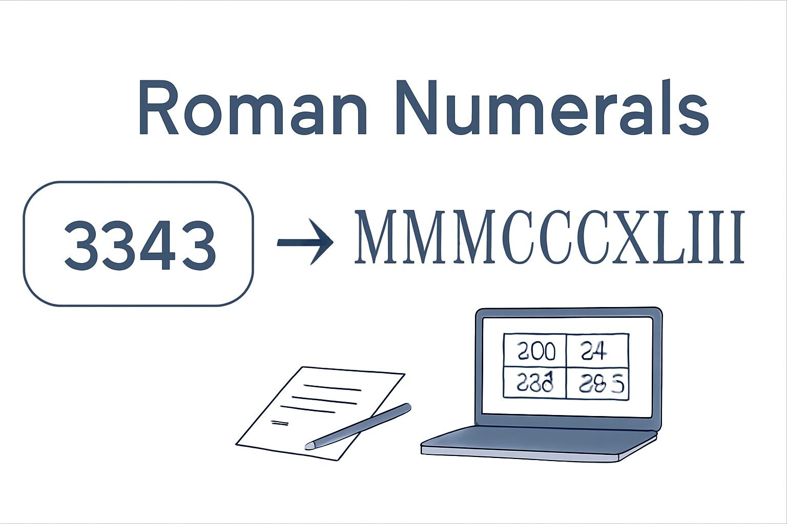Roman Numerals: 3343