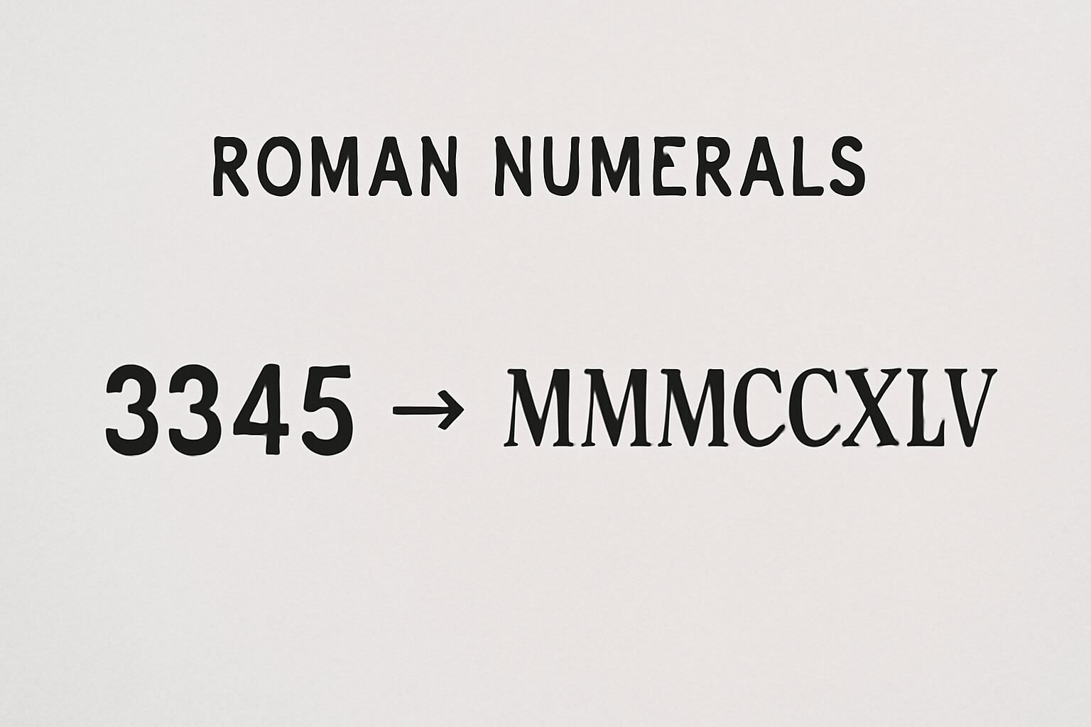 Roman Numerals: 3345