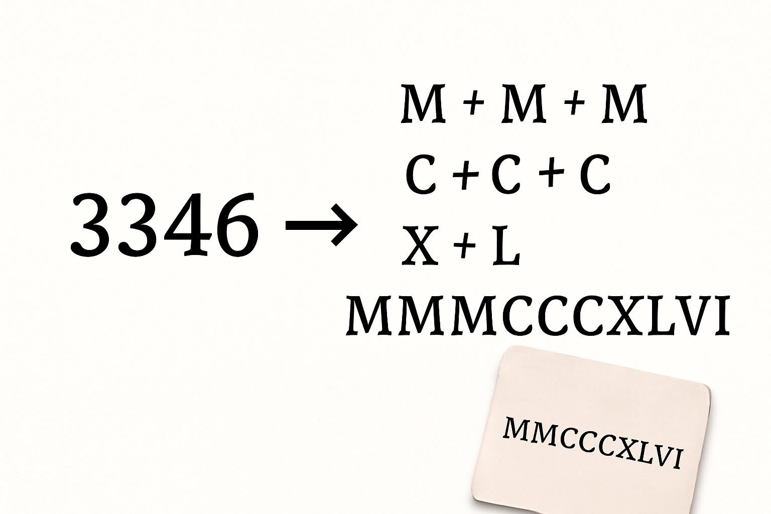 Roman Numerals: 3346