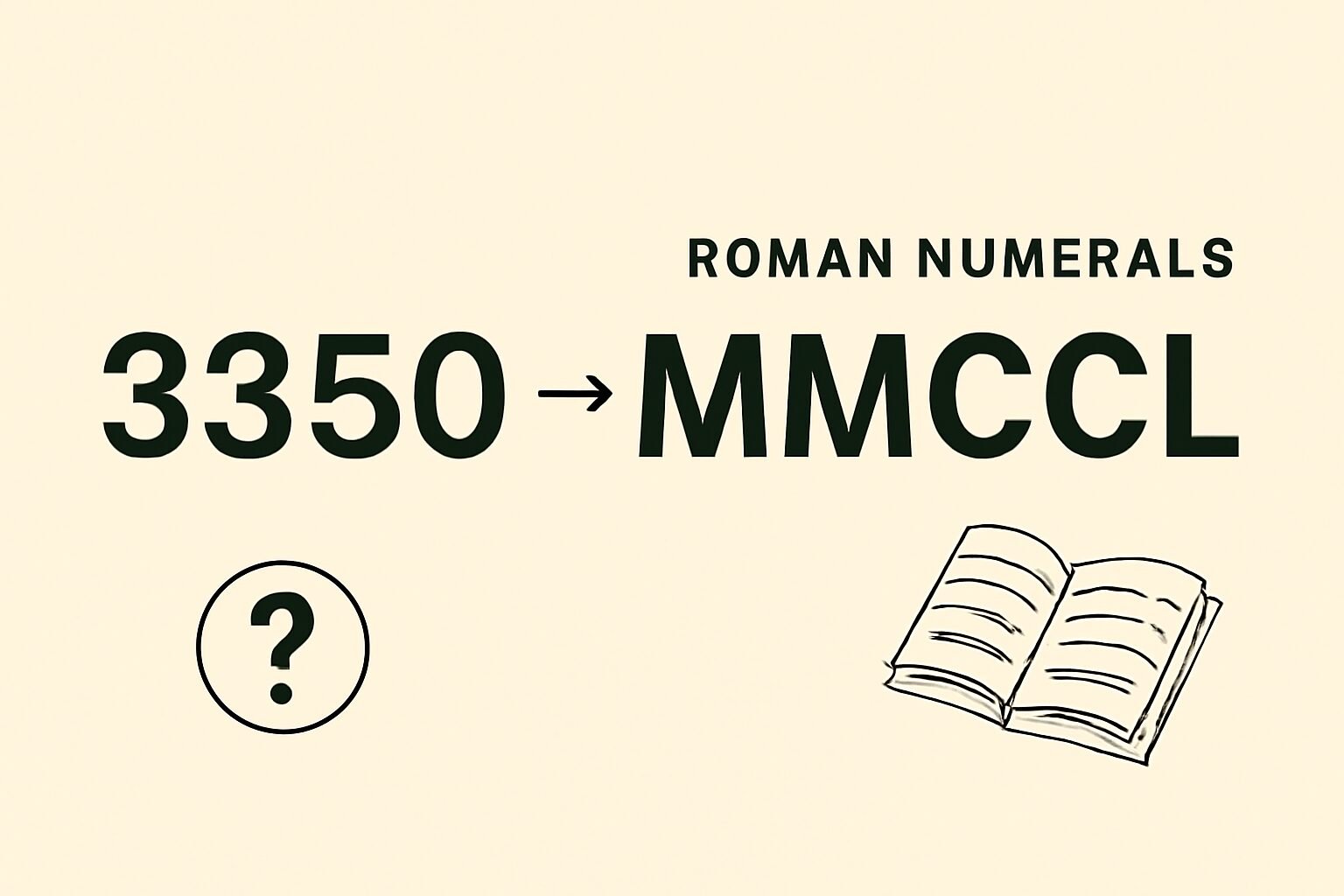 Roman Numerals: 3350