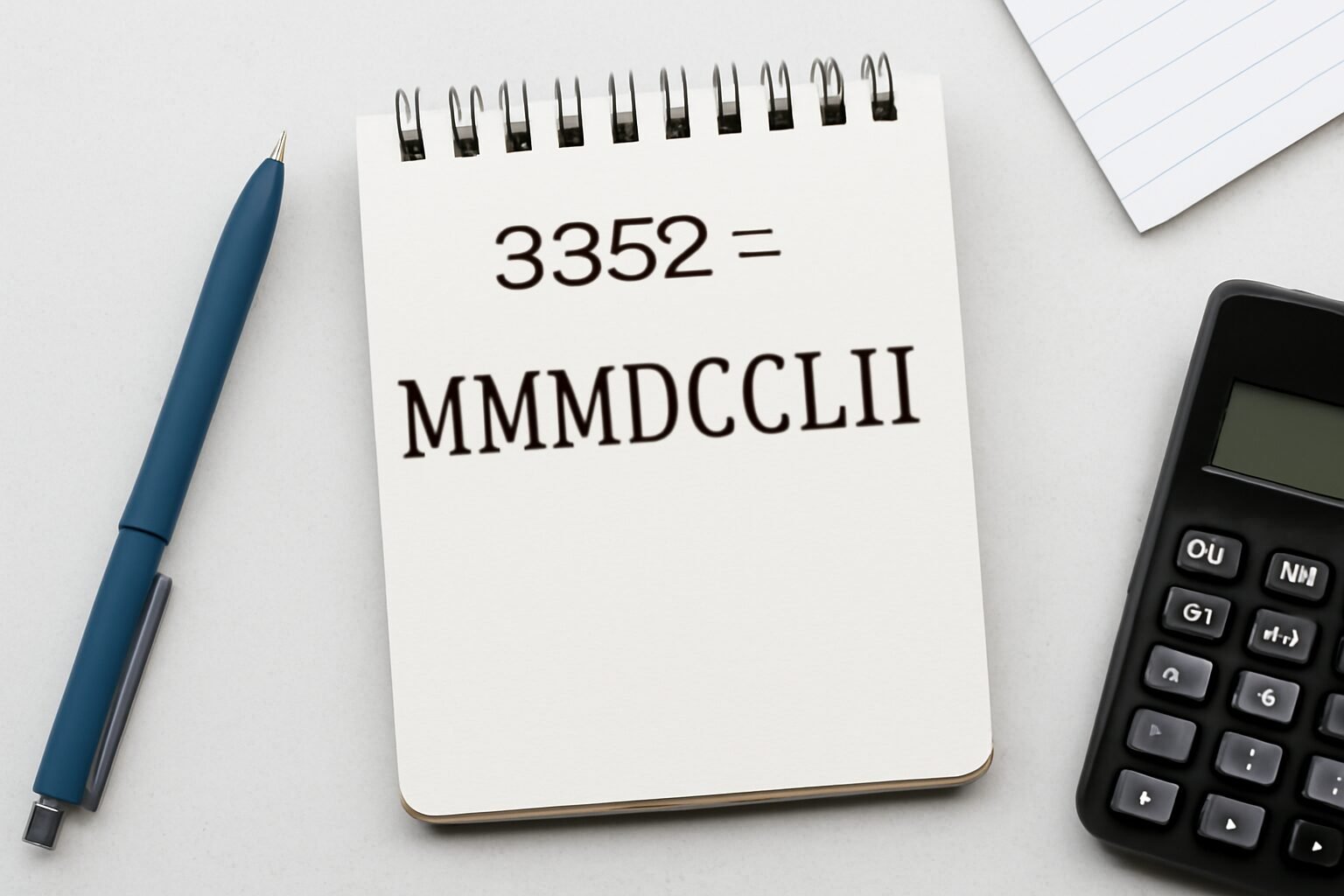 Roman Numerals: 3352