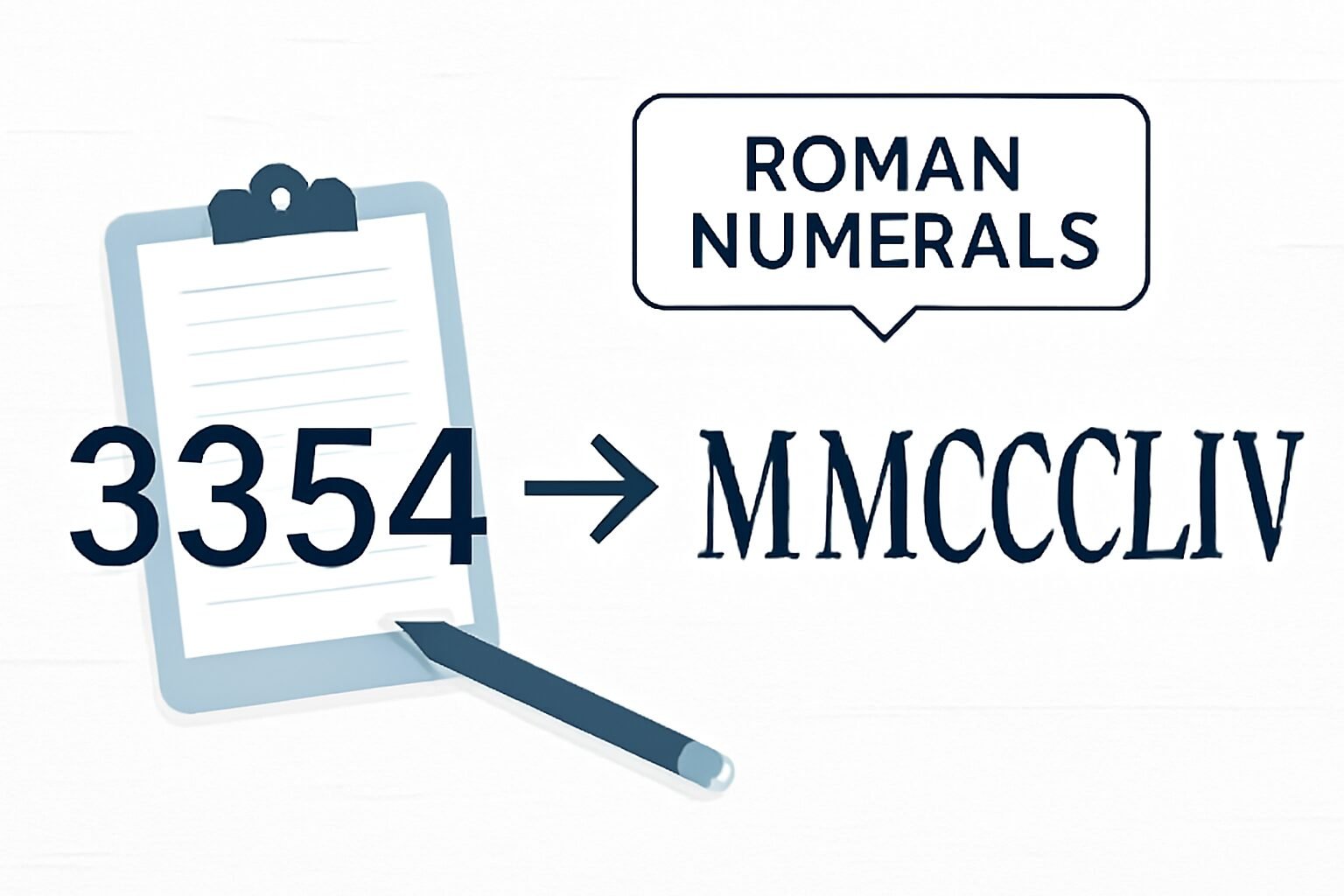 Roman Numerals: 3354