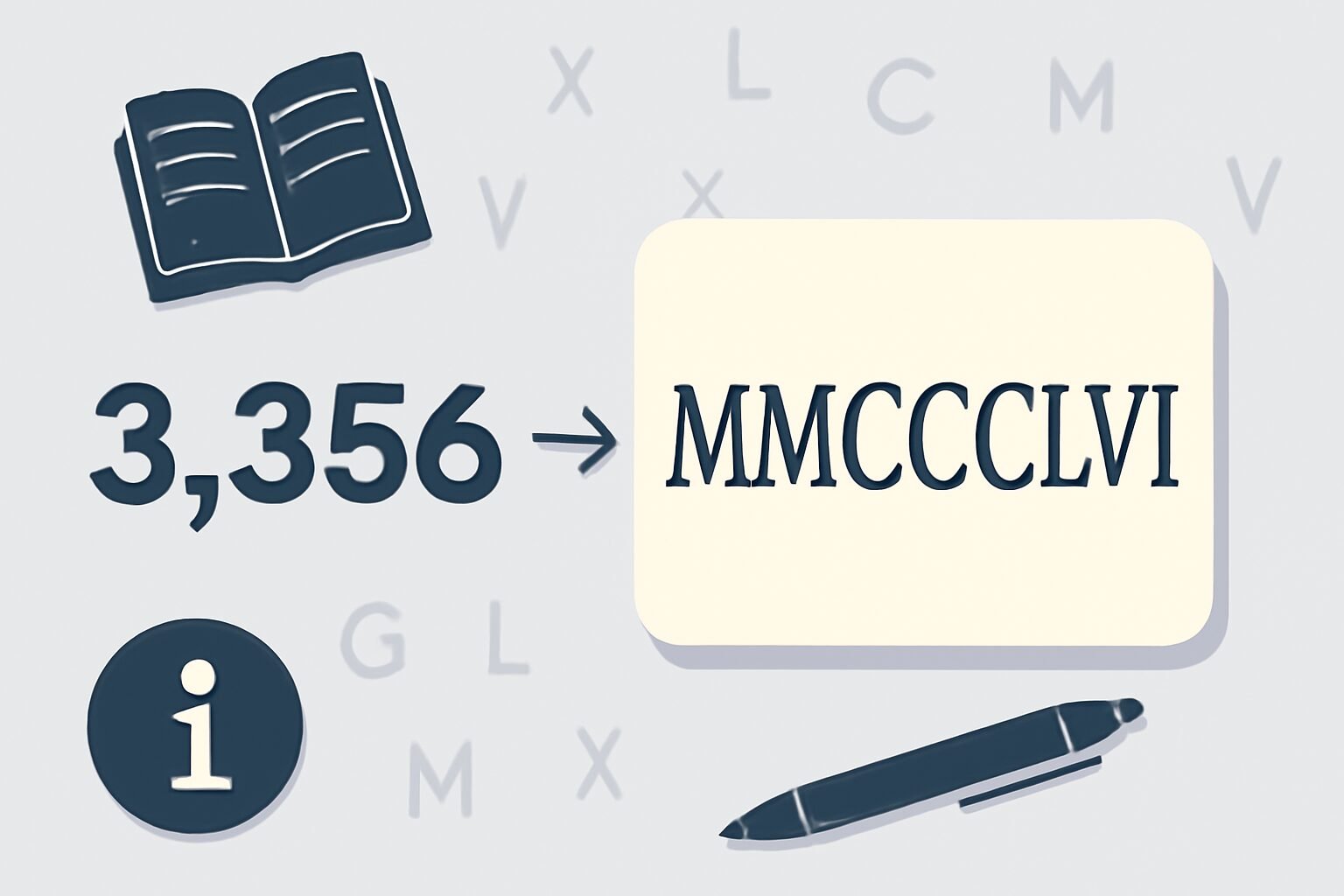 Roman Numerals: 3356