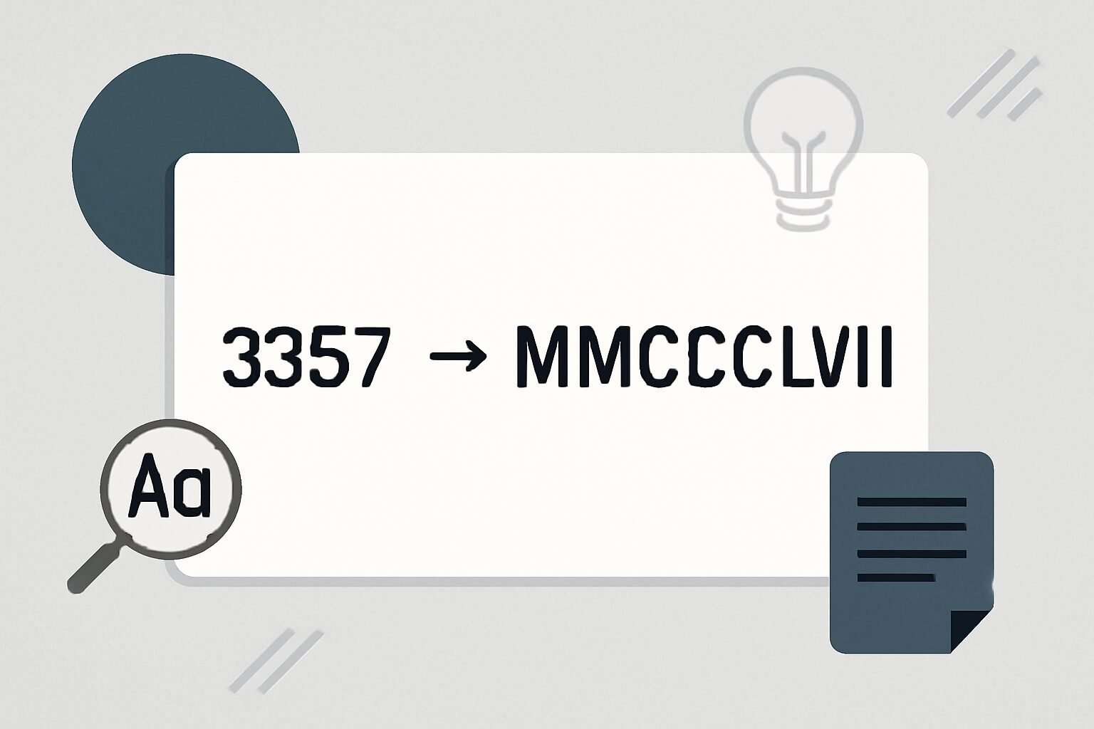 Roman Numerals: 3357