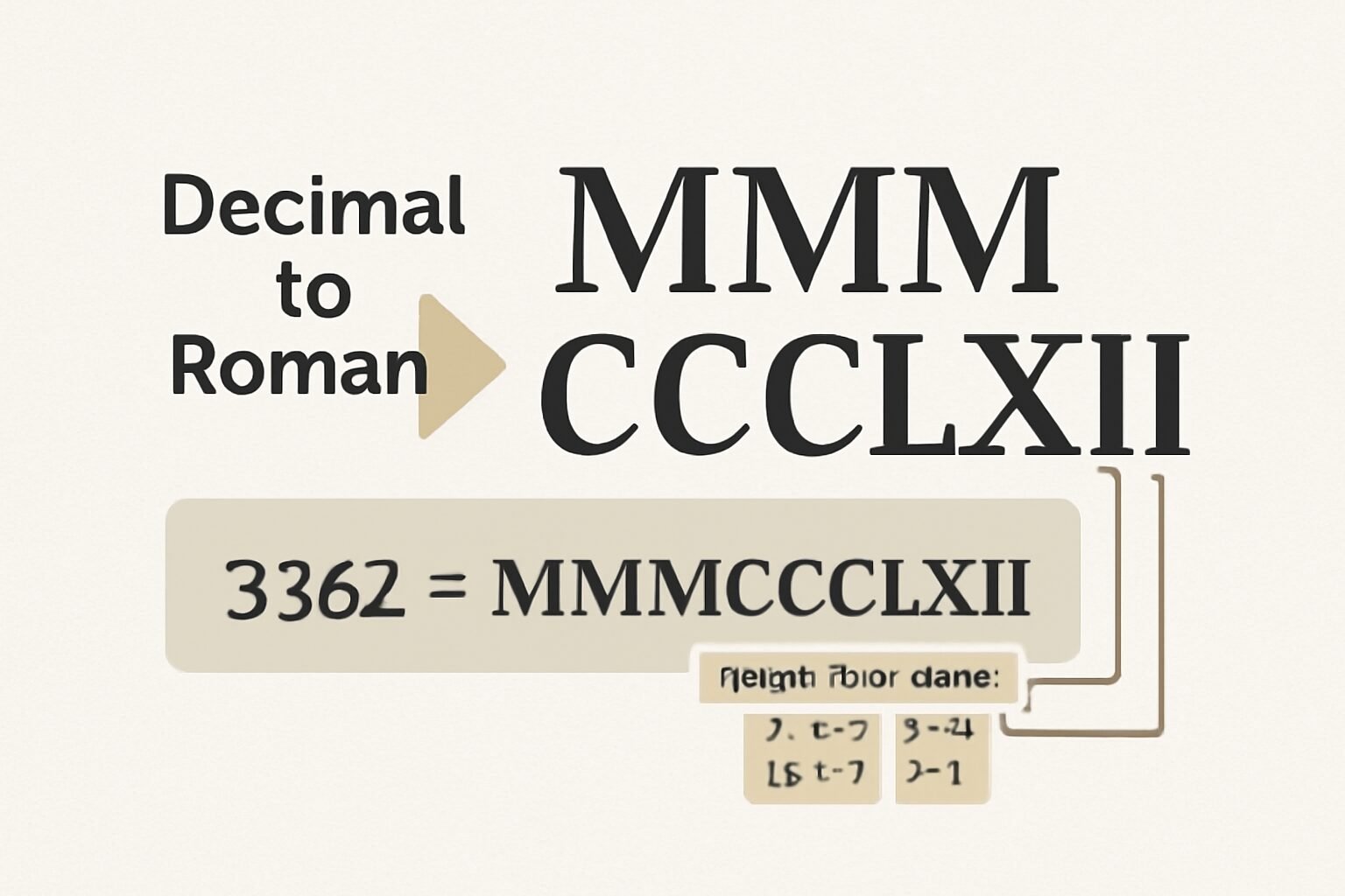 Roman Numerals: 3362