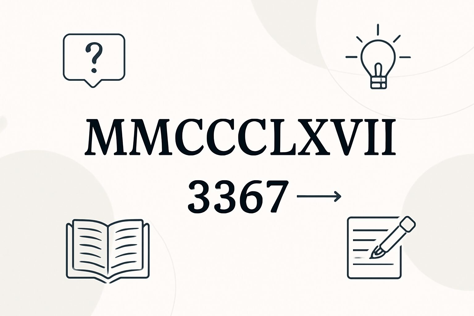 Roman Numerals: 3367