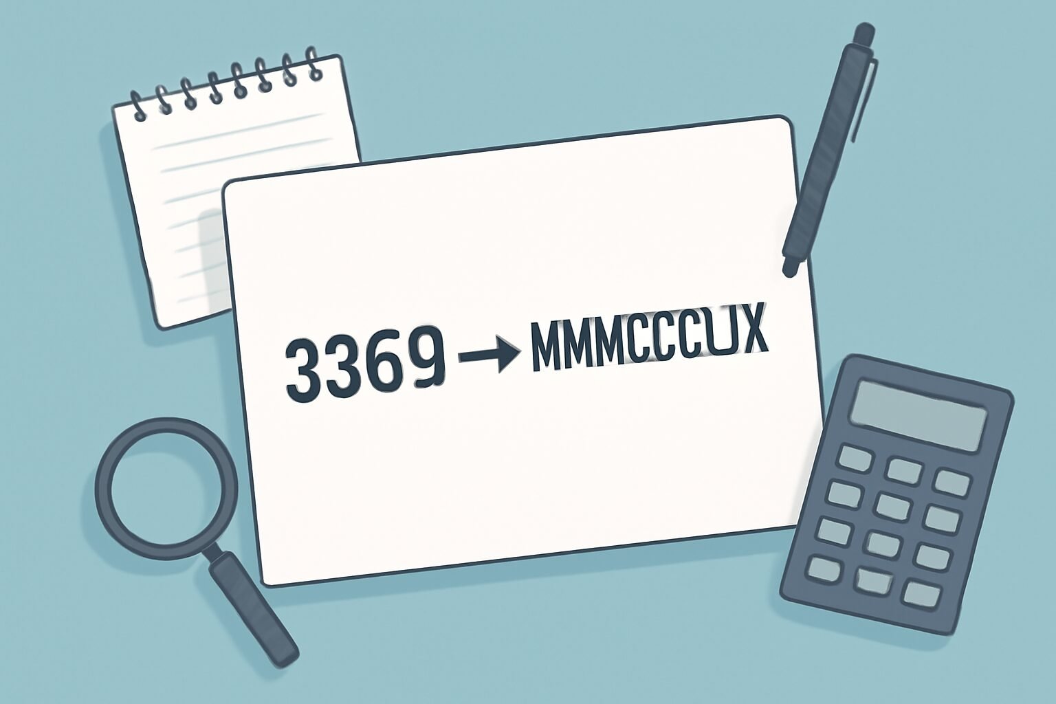 Roman Numerals: 3369
