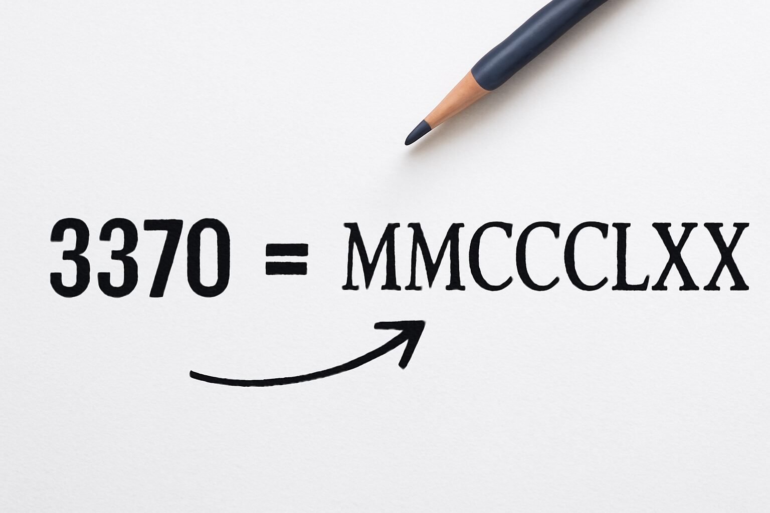 Roman Numerals: 3370