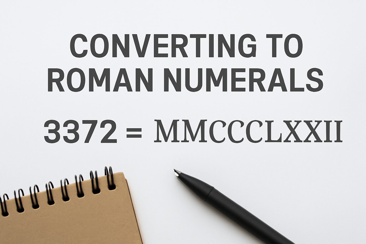 Roman Numerals: 3372