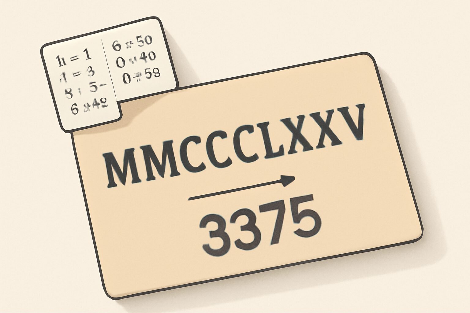 Roman Numerals: 3375