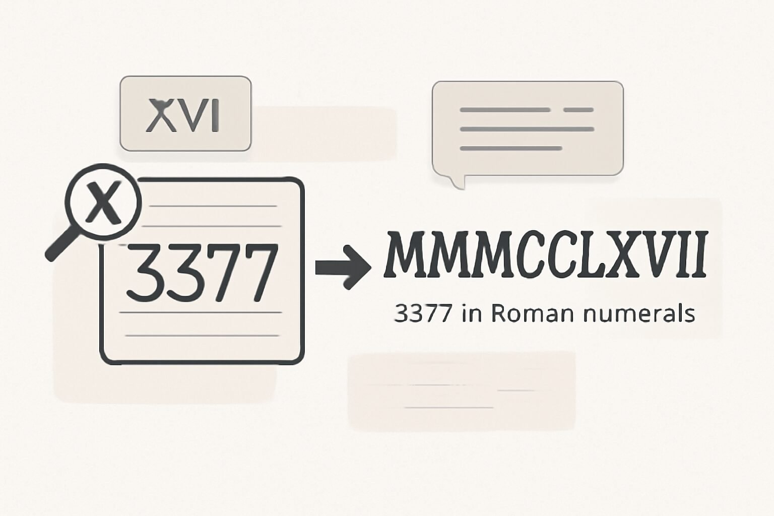 Roman Numerals: 3377