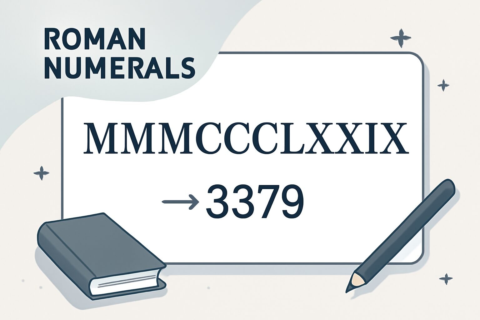 Roman Numerals: 3379