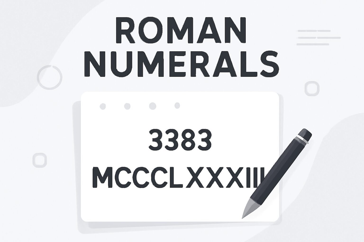Roman Numerals: 3383