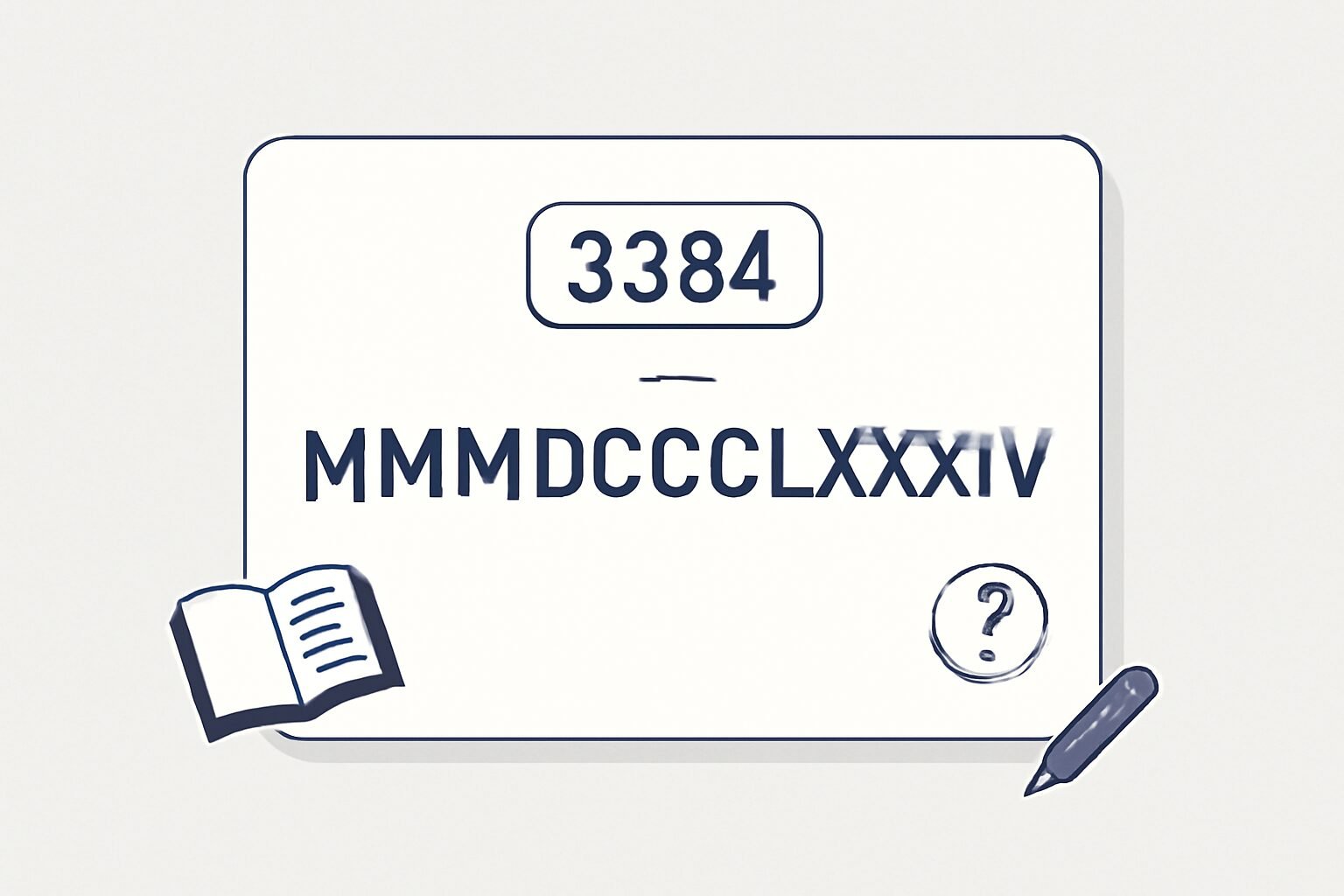 Roman Numerals: 3384