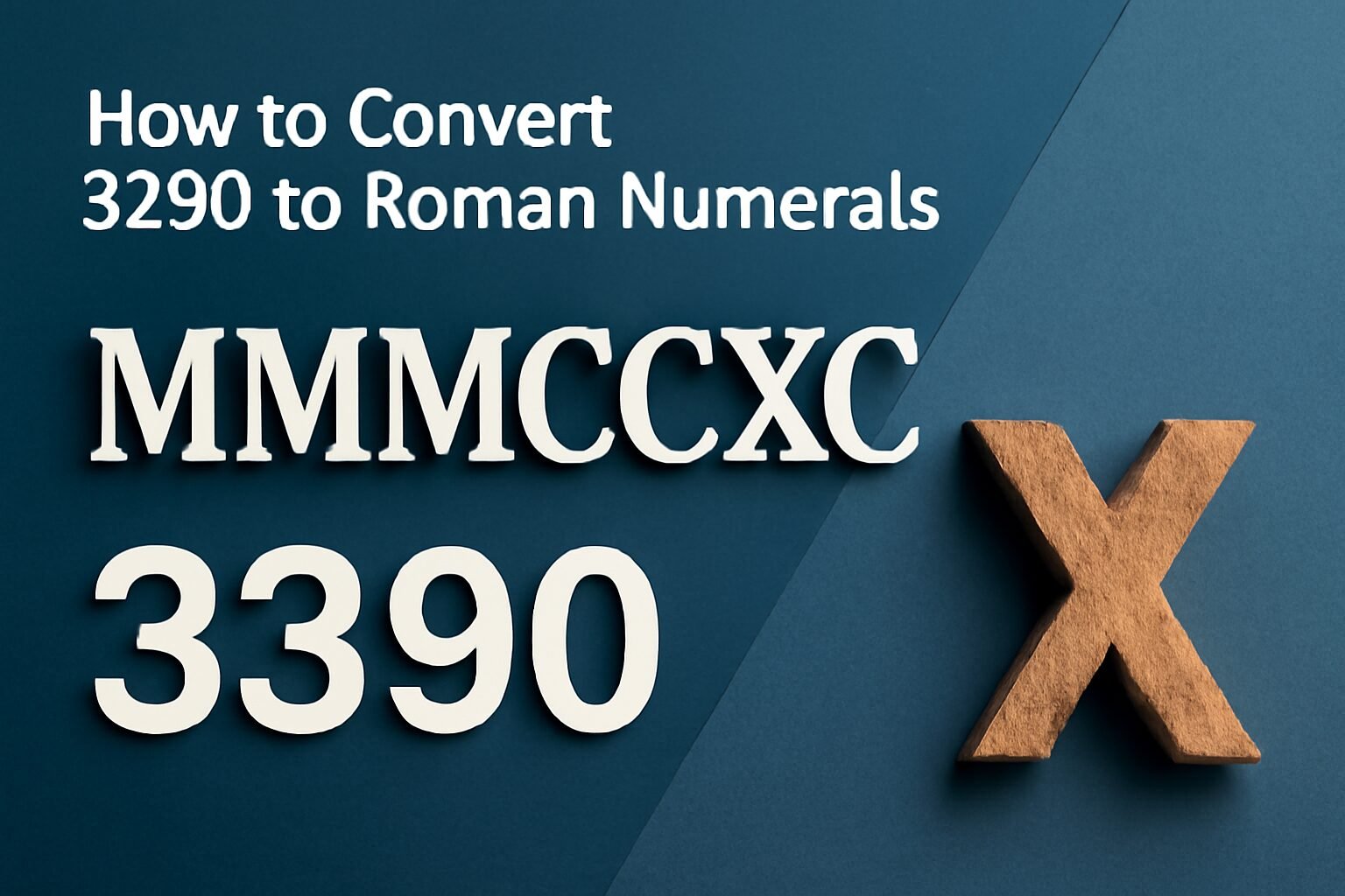 Roman Numerals: 3390