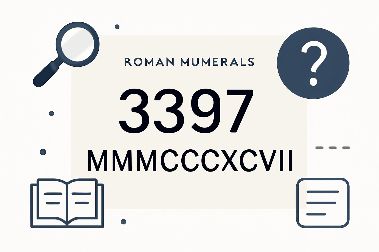 Roman Numerals: 3397