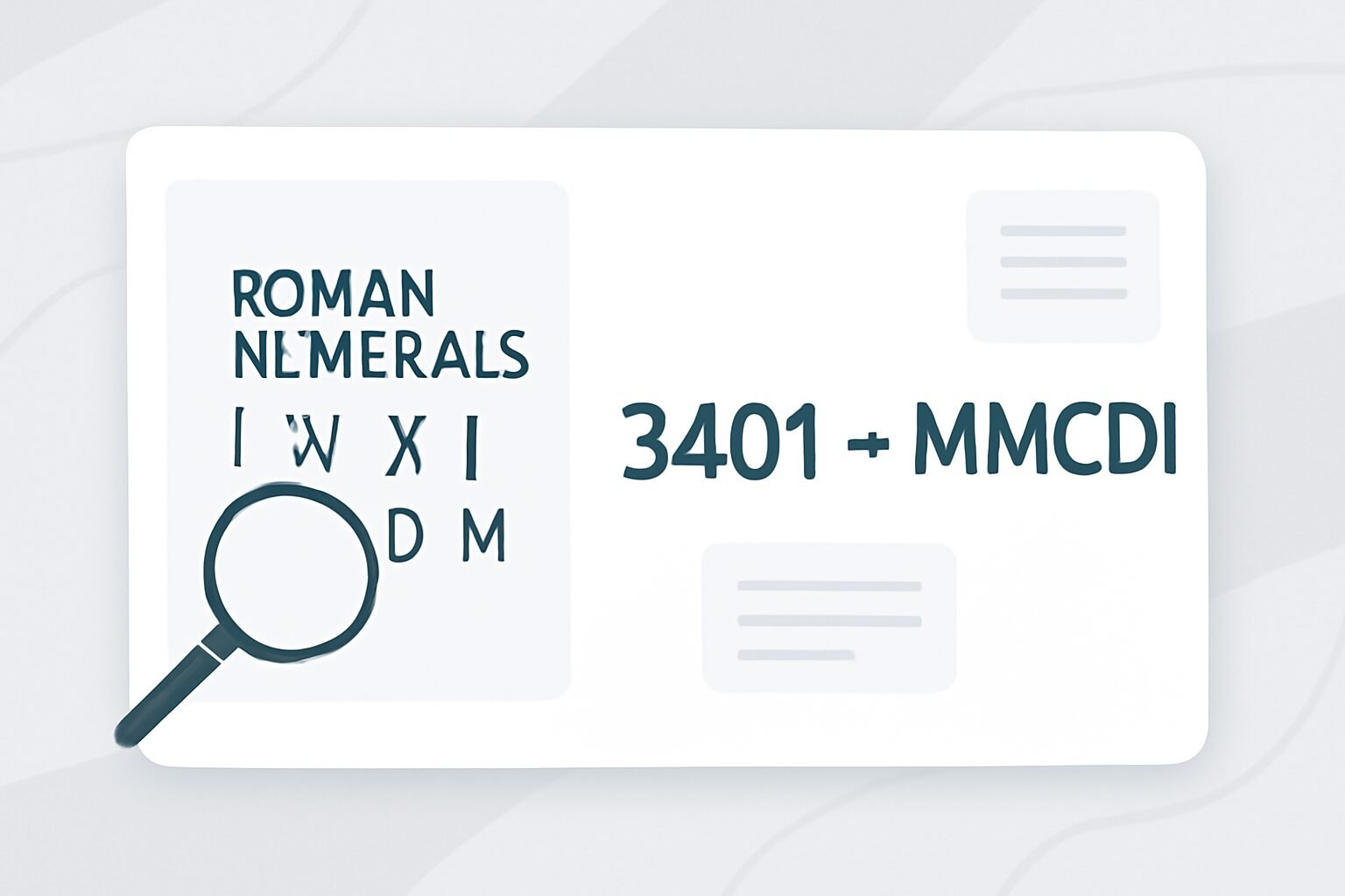 Roman Numerals: 3401