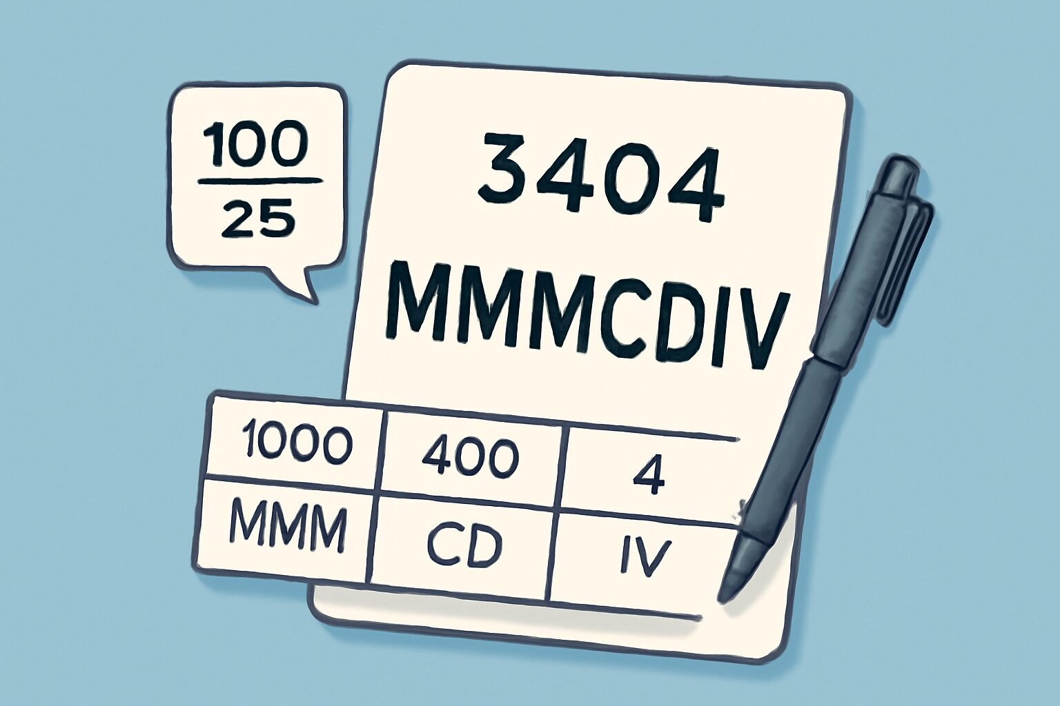 Roman Numerals: 3404