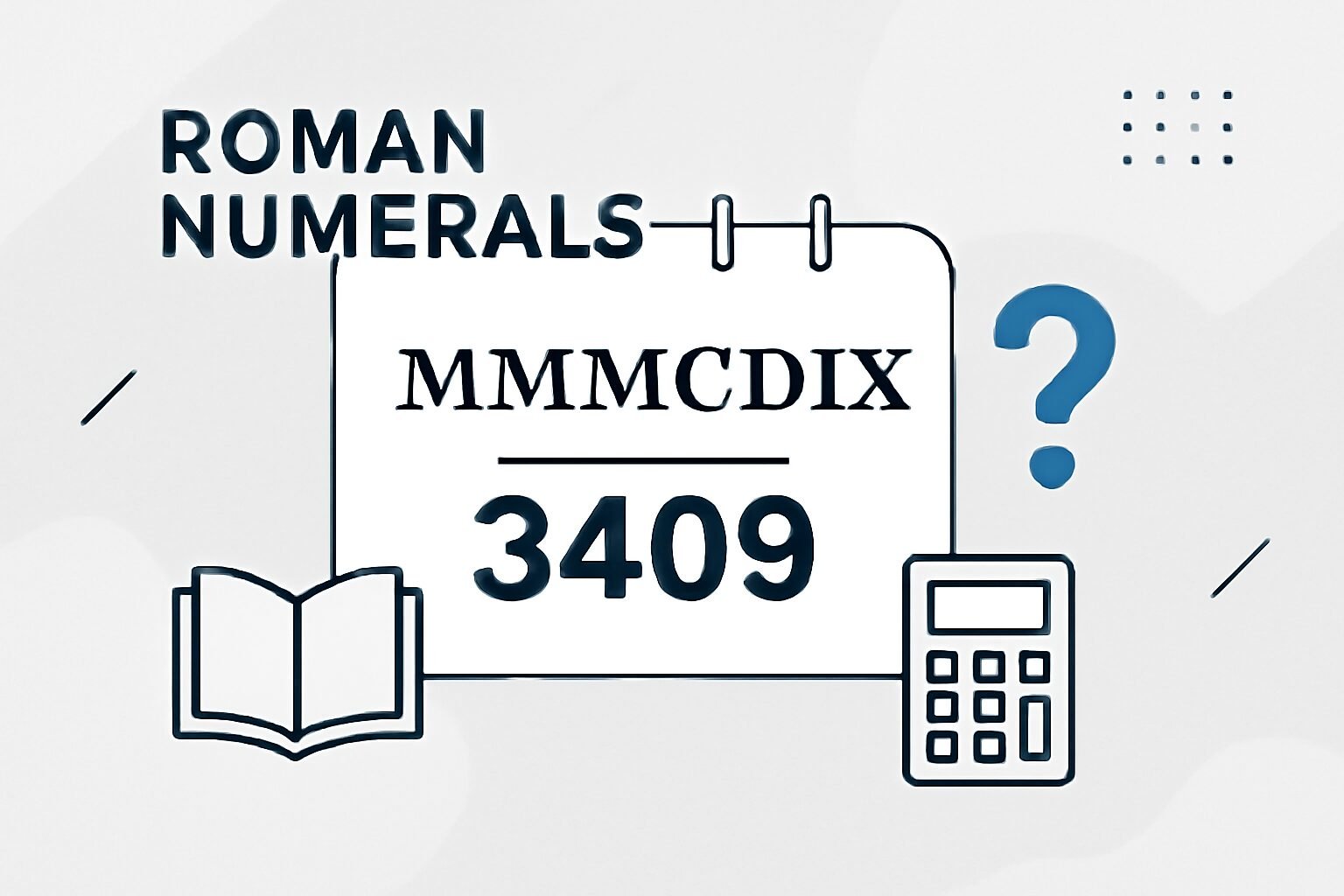 Roman Numerals: 3409