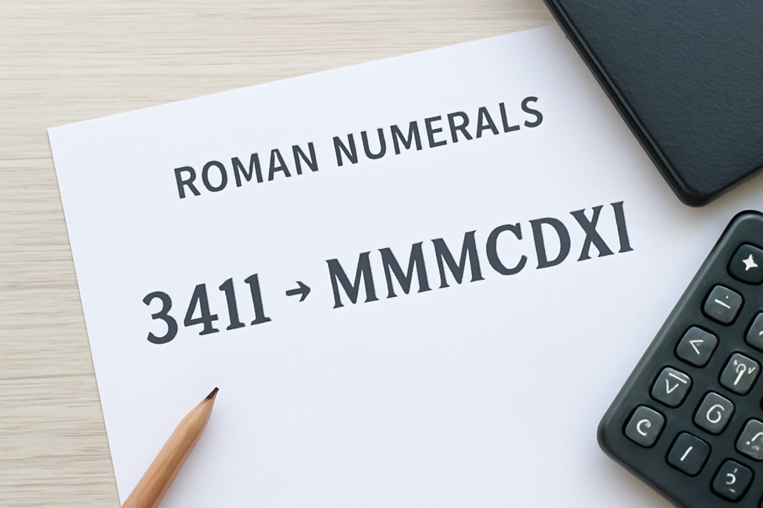 Roman Numerals: 3411