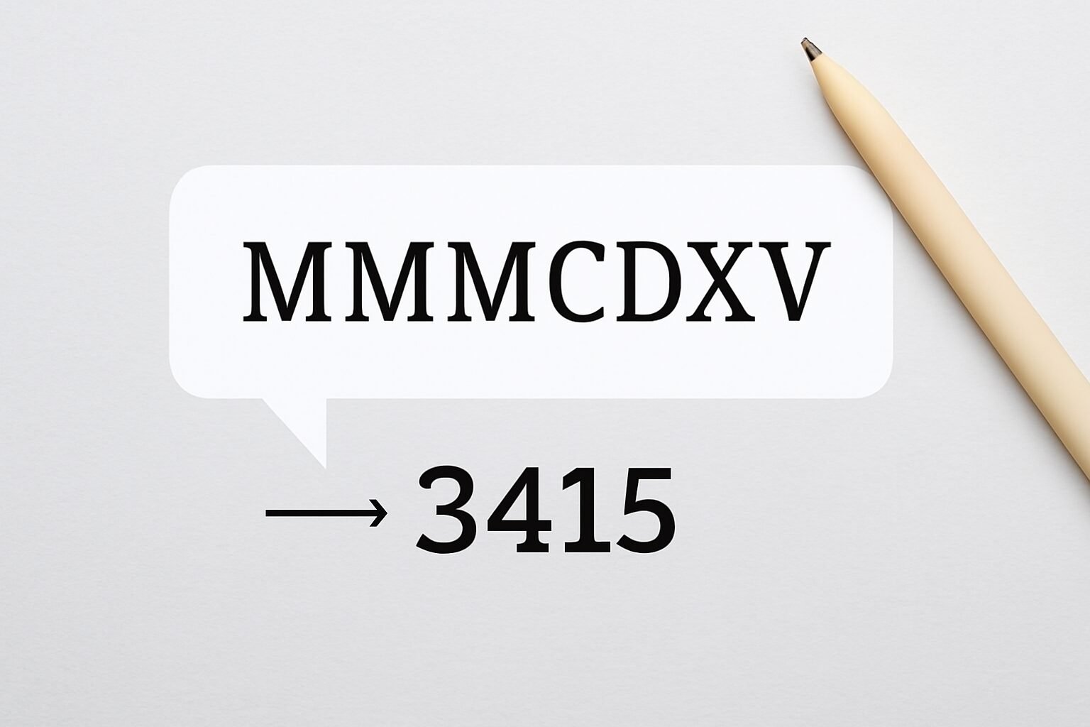 Roman Numerals: 3415