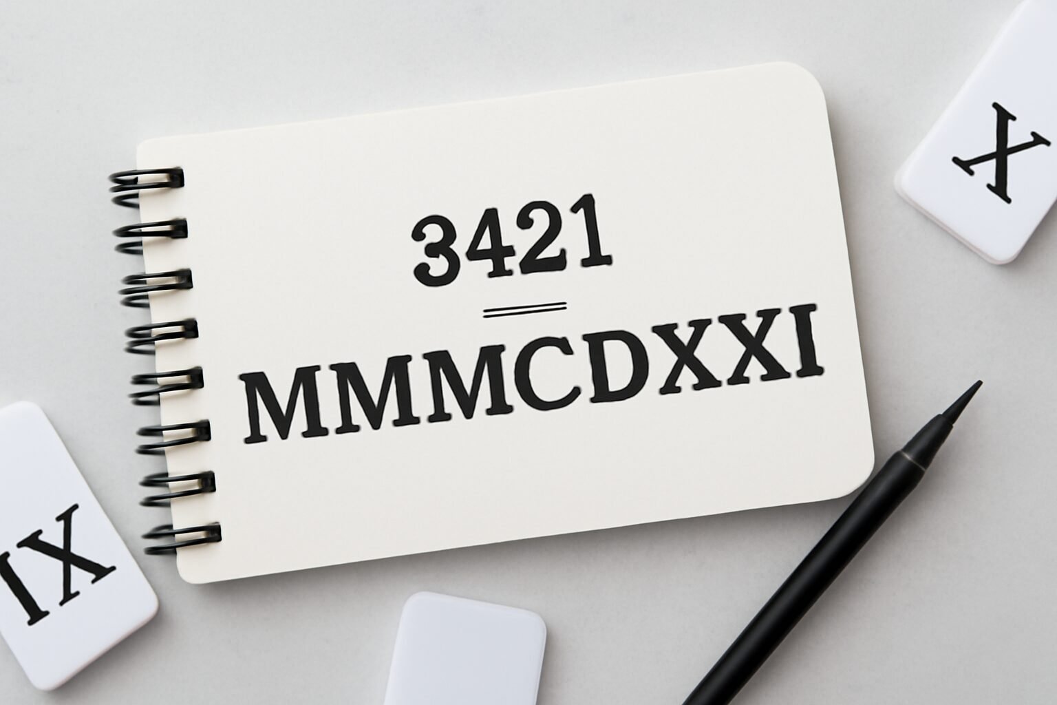 Roman Numerals: 3421