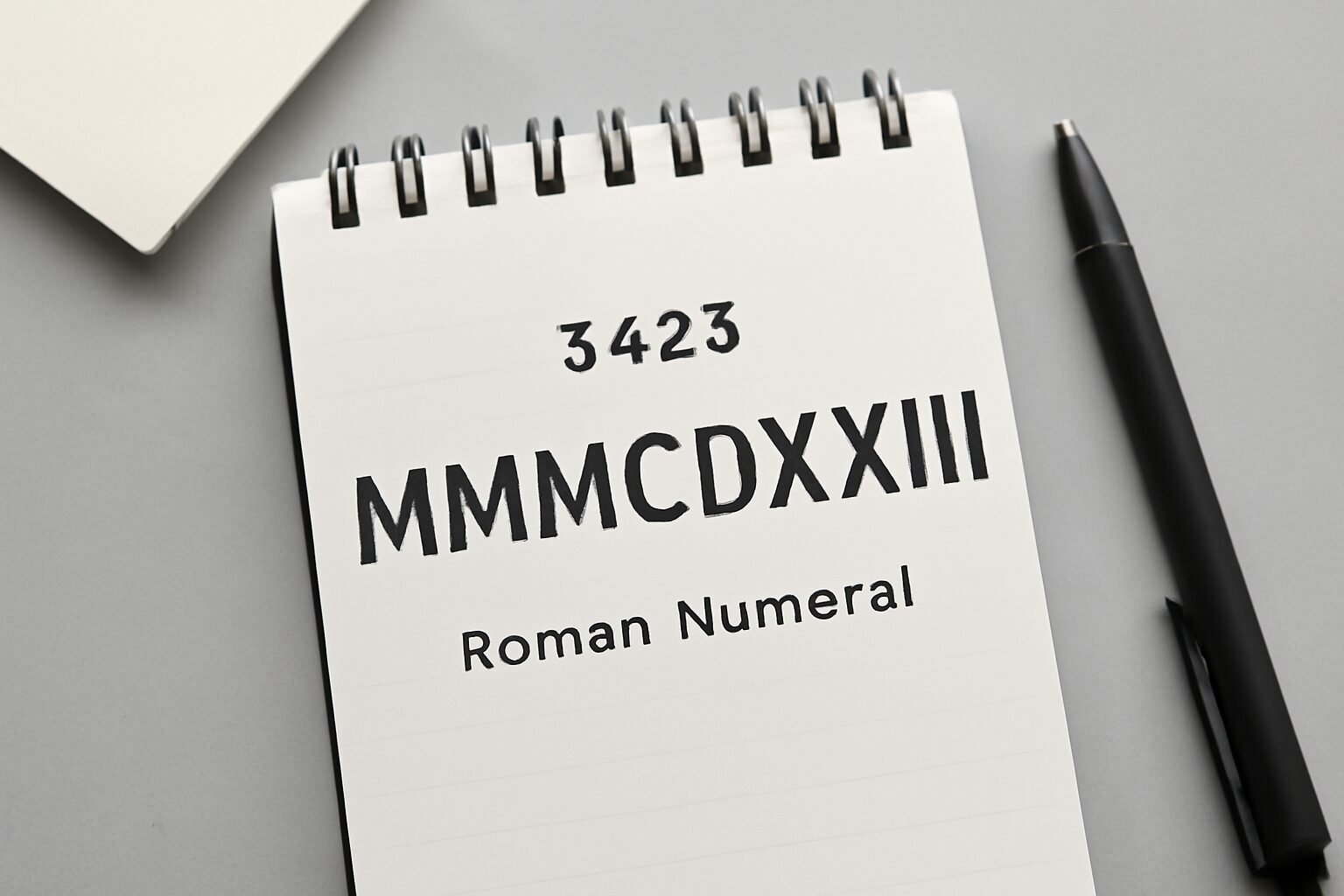 Roman Numerals: 3423