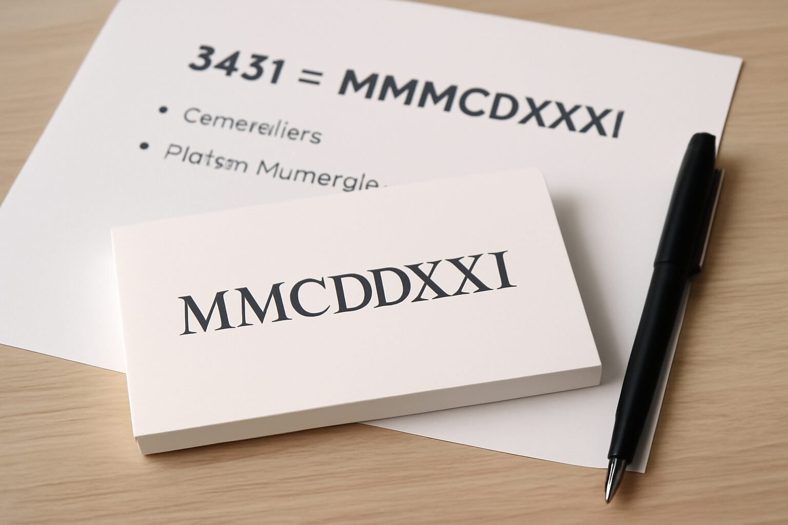 Roman Numerals: 3431