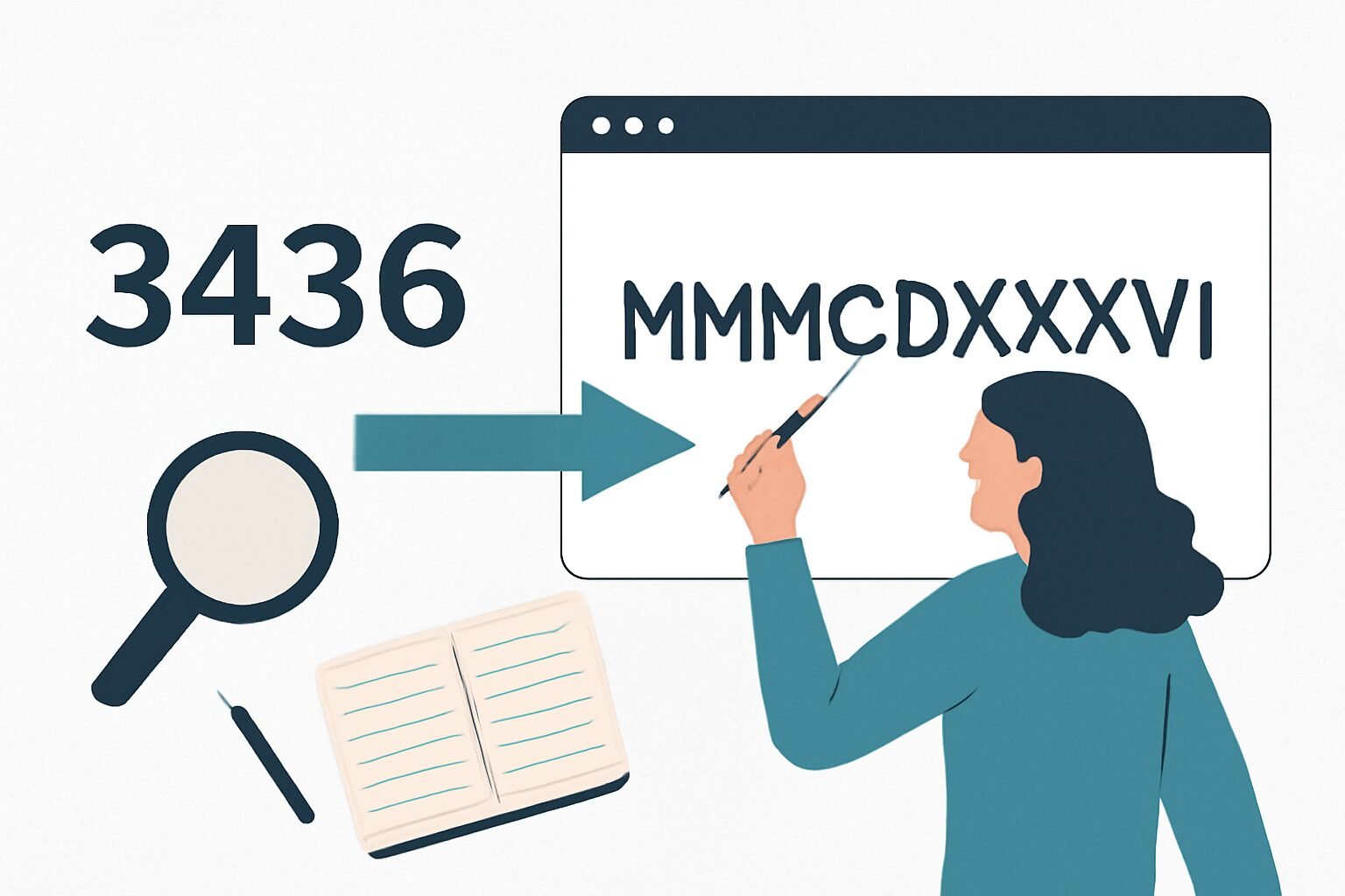 Roman Numerals: 3436