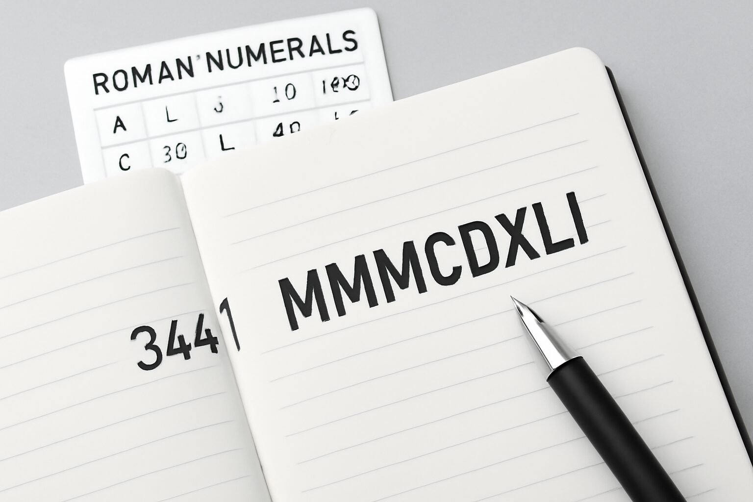 Roman Numerals: 3441