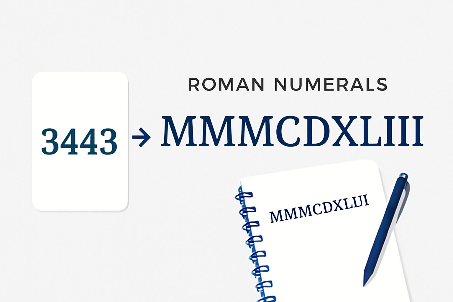 Roman Numerals: 3443