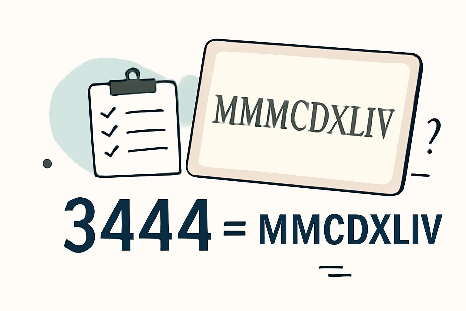 Roman Numerals: 3444
