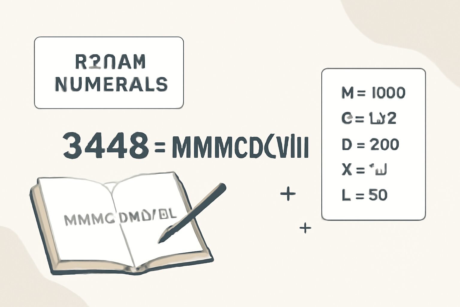 Roman Numerals: 3448
