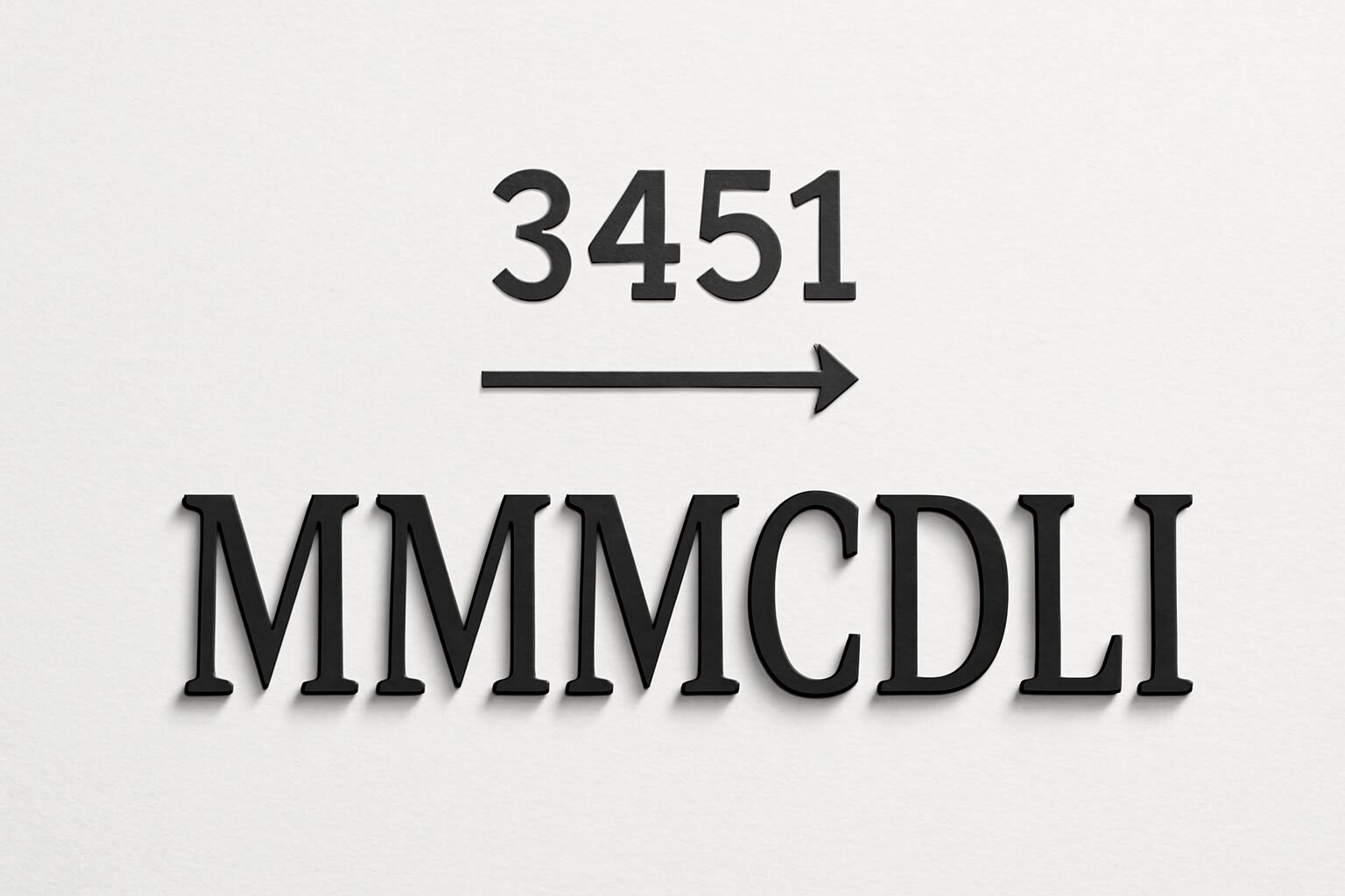Roman Numerals: 3451