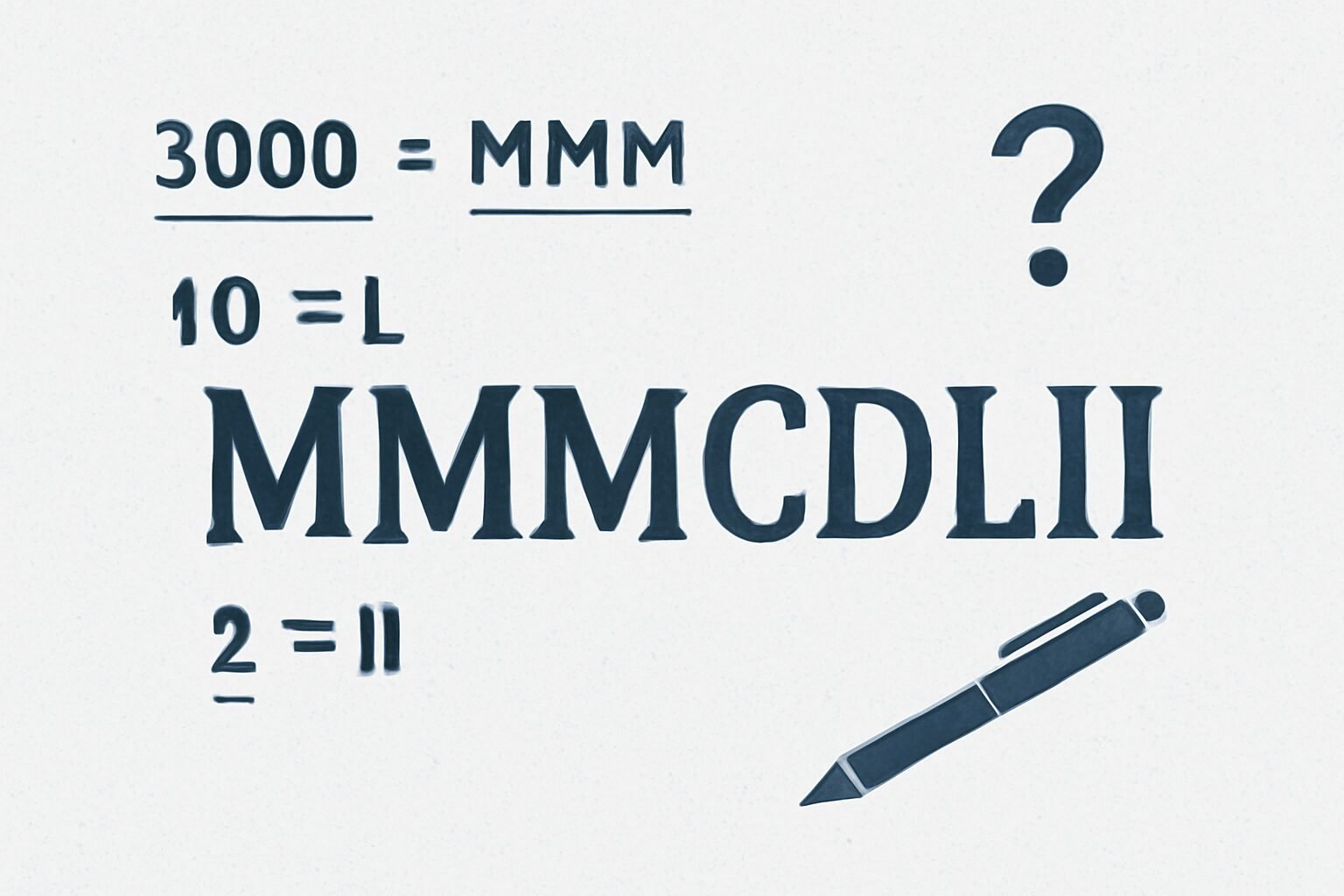 Roman Numerals: 3452