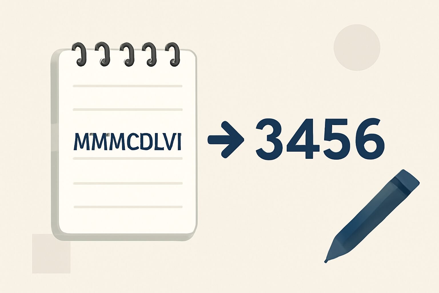 Roman Numerals: 3456