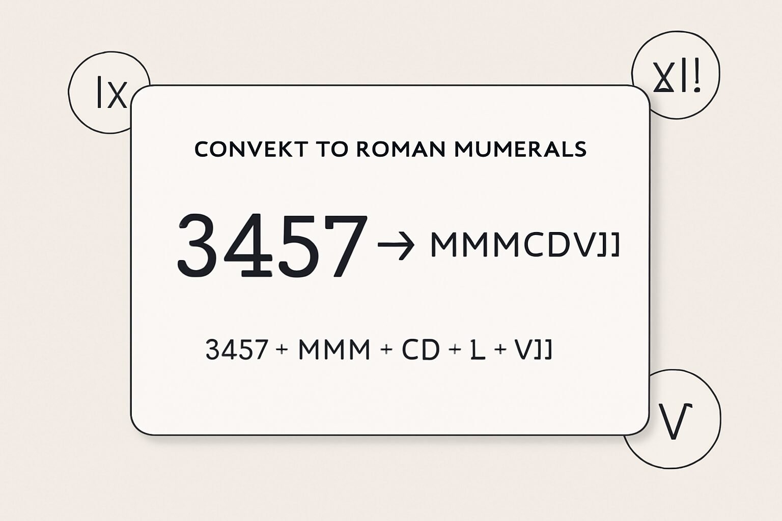 Roman Numerals: 3457