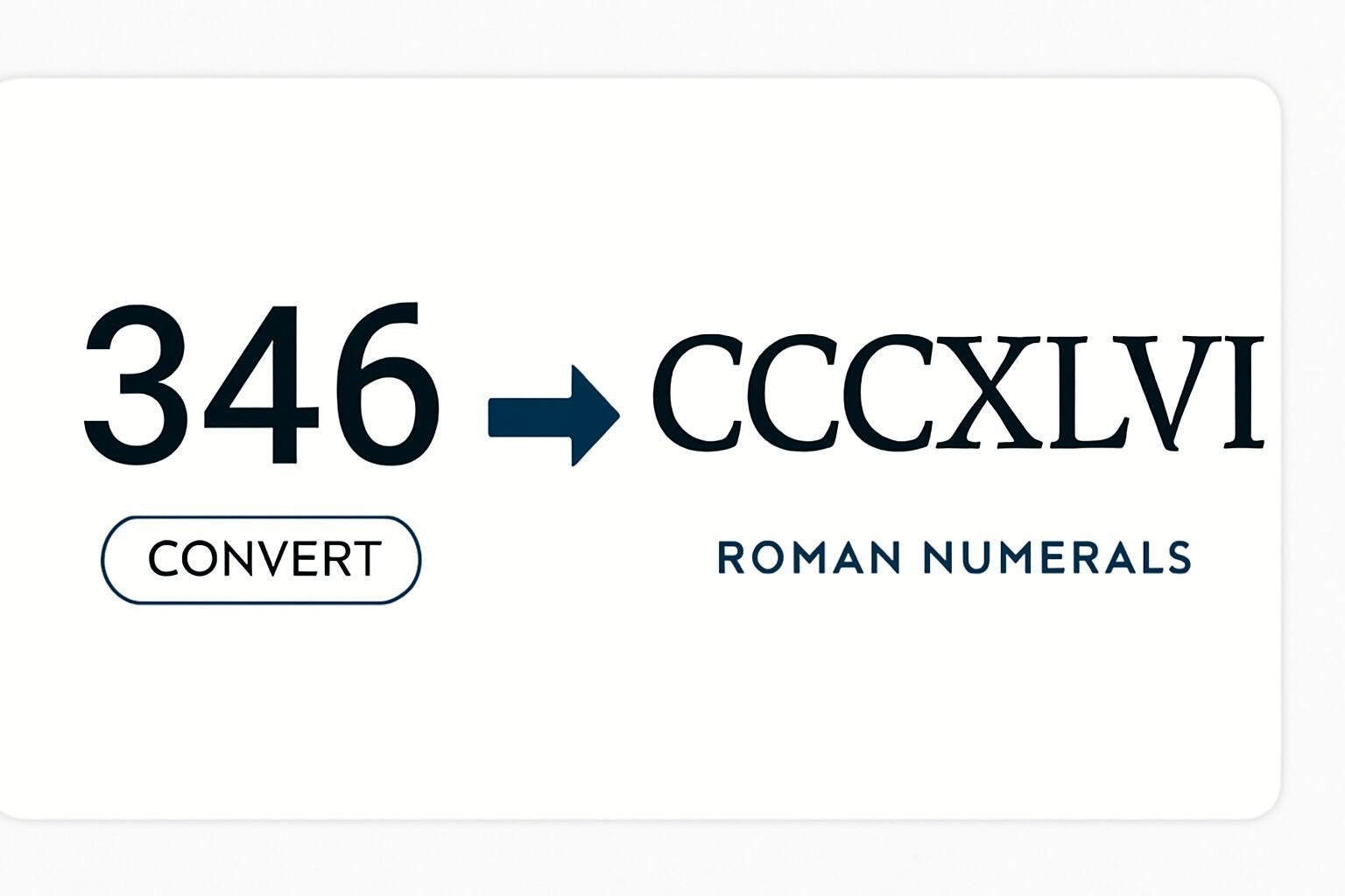 Roman Numerals: 346