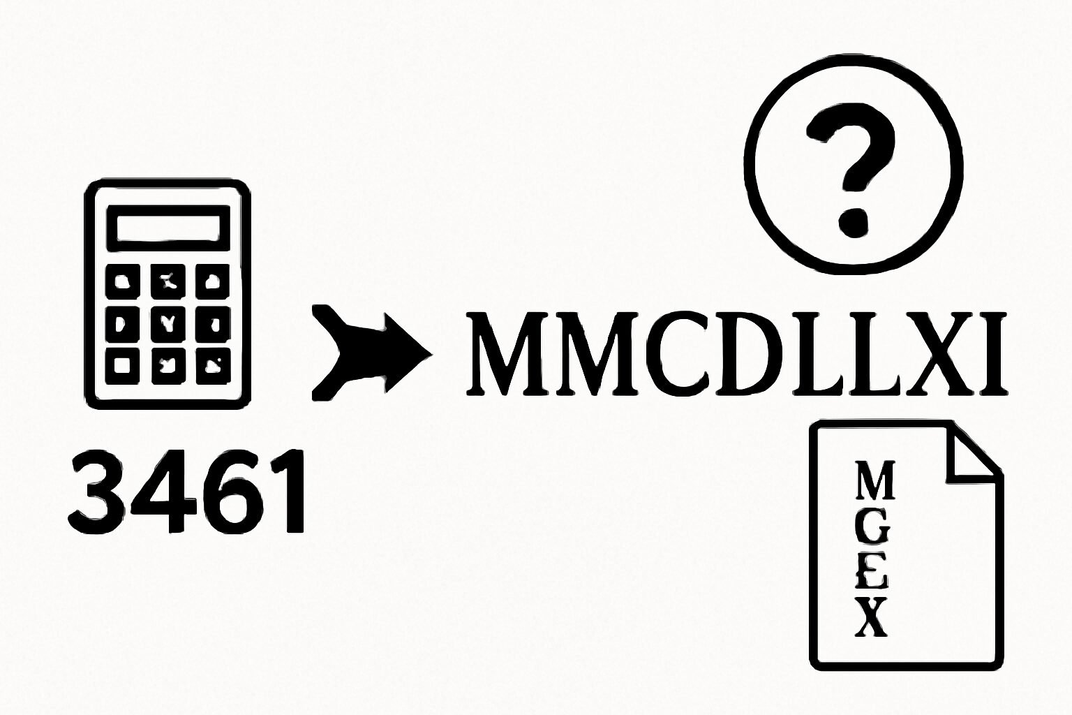 Roman Numerals: 3461