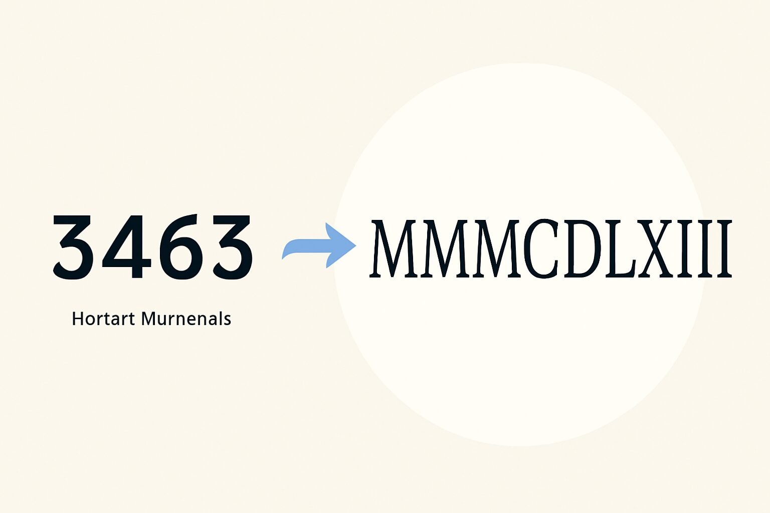 Roman Numerals: 3463