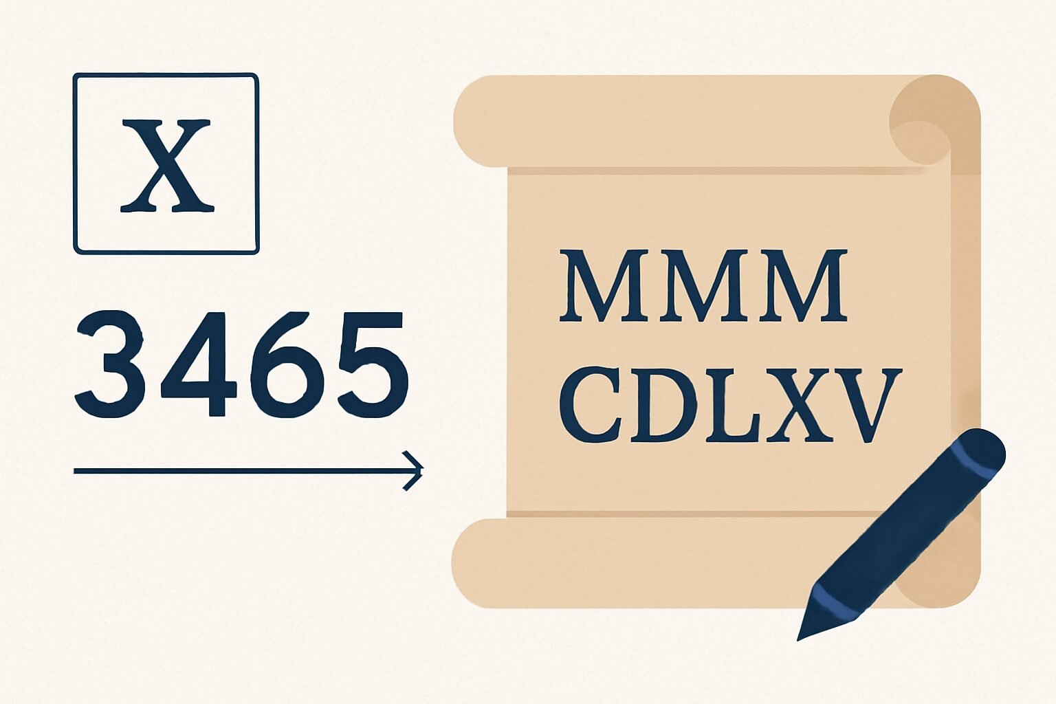 Roman Numerals: 3465