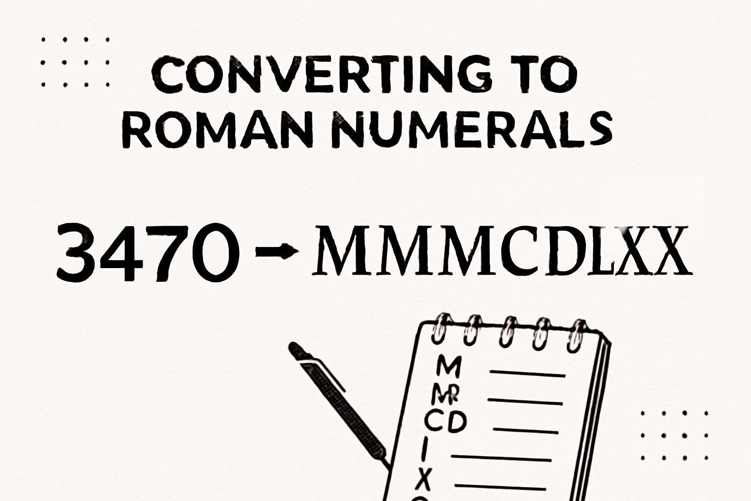 Roman Numerals: 3470