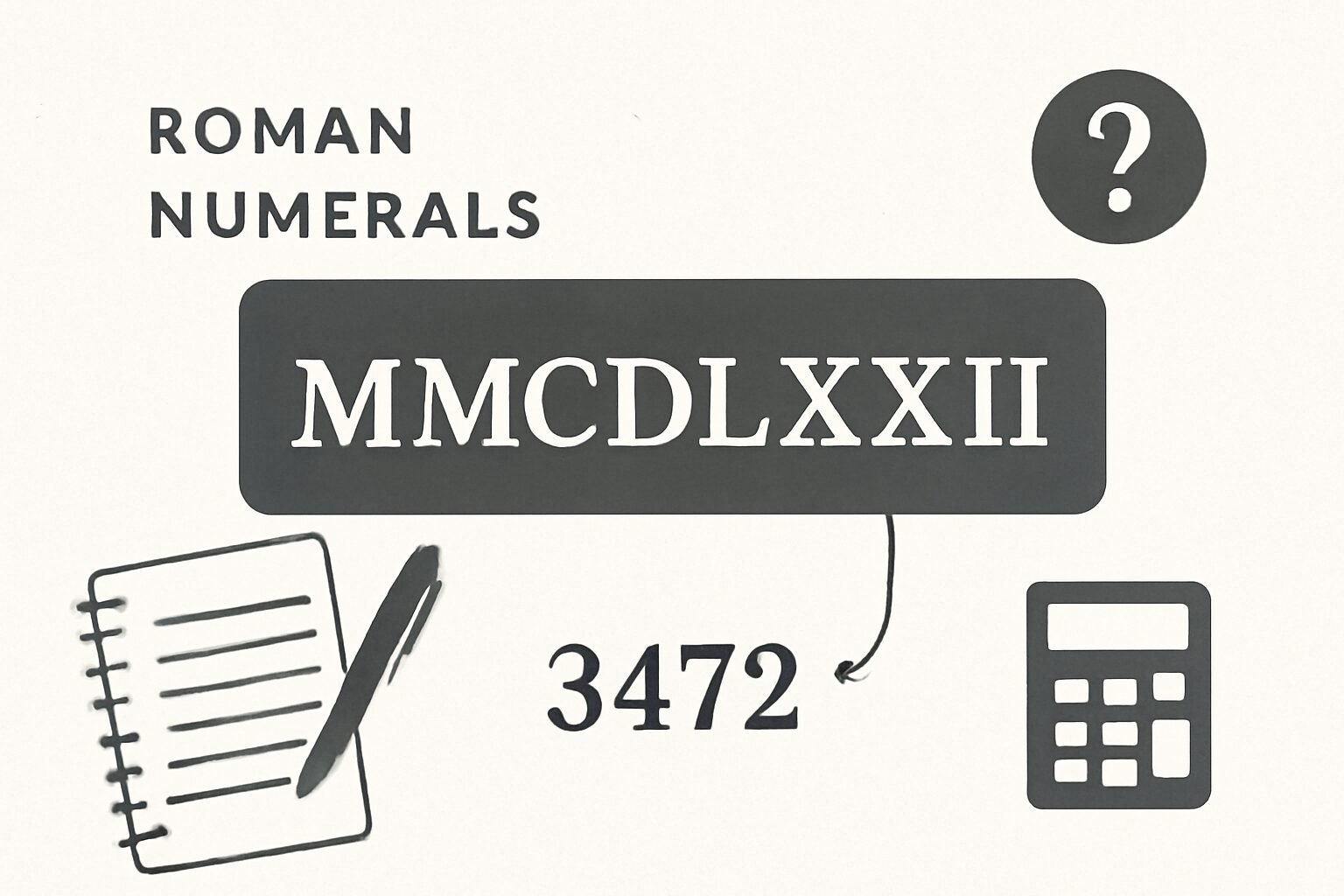 Roman Numerals: 3472